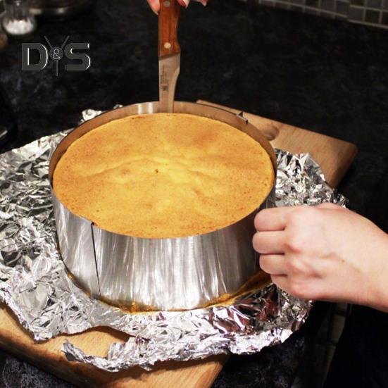 

Нержавеющая сталь Пищевой торт Пресс-форма Для отпечатков пальцев Многоразовое регулируемое кольцо мусса Кухонные инструменты