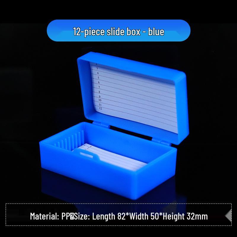 Buckle Slide Box: Holds 5/10/12/25/50/100 Microscope Slides with Secure Storage