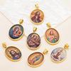 Men's Retro Saint Christopher Greek Mythology Pendant Necklace In Stainless Steel
