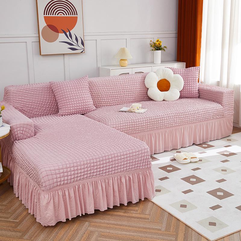 

Elastic Lace Sofa Cover - Non-Slip Full Cover for Chaise, Single & Double Sofas 1-Person S (90-140CM)