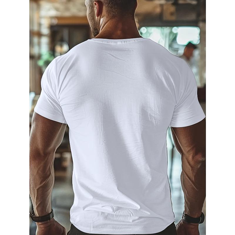 European size Letter Print T-Shirt Men's Short Sleeve Casual Top Spring Summer New Game Controller T-Shirt Men's Top Short Sleeve