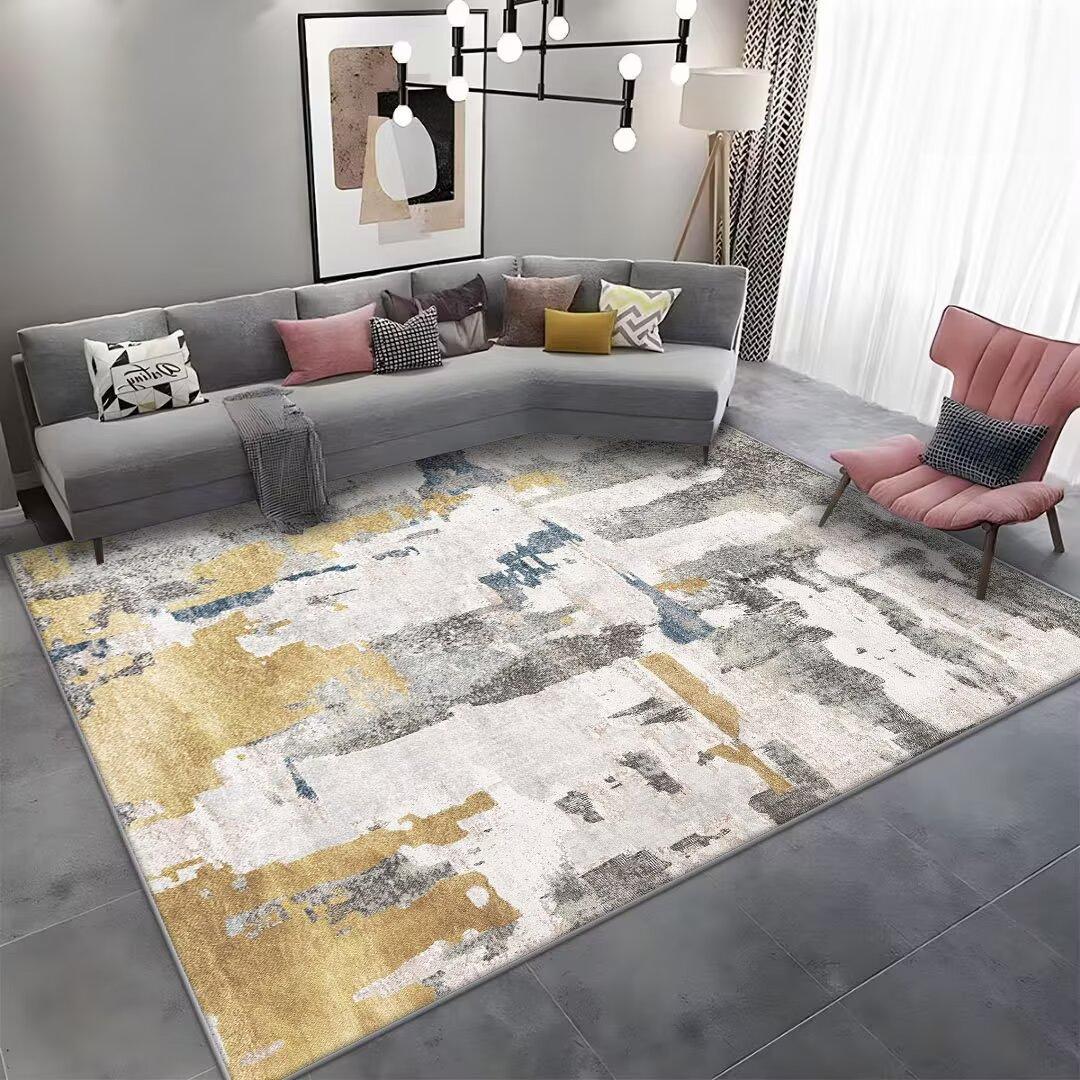 

Ink Flow Abstract Carpet Living Room Decoration Home Washable Ink-Dyed Large Rugs 200x300 Coffee Tables Non-slip Soft Floor Mat 120*160cm