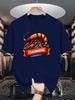 Retro Hummer Flusskrebs Abzeichen Grafik Unisex Rundhals T-Shirt Meeresbewohner Meeresfrüchte Kunst Druck Kurzarm Lässig Baumwolle Tägliche Oberteile
