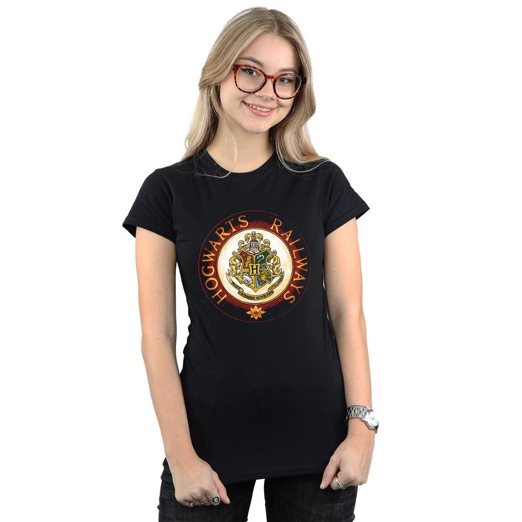 Harry Potter Womens/Ladies Hogwarts Rail Cotton T-Shirt