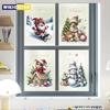 Reindeer Christmas Santa Claus Wall Stickers Snowman Cats Window Decor Merry Christmas Sticker for Xmas Gifts Home Decoration