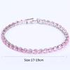 Luxury Hiphop Iced Out  4mm Cubic Zirconia Crystal Tennis Bracelets For Women Men Gold Color  Color Bracelet Chain Jewelry