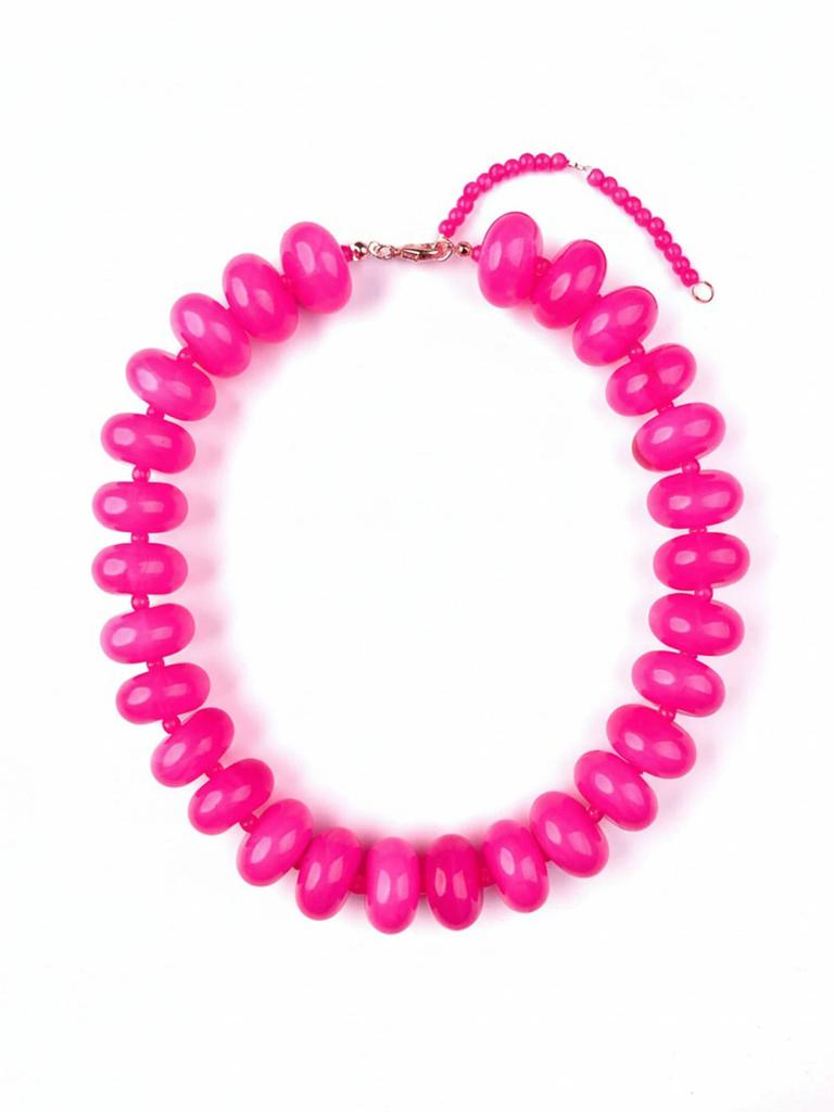 Collana Casual alla Moda con Perline in Resina Dopamina Charms Gioielli Chunky Adatta per Donne Uso Quotidiano Vacanze