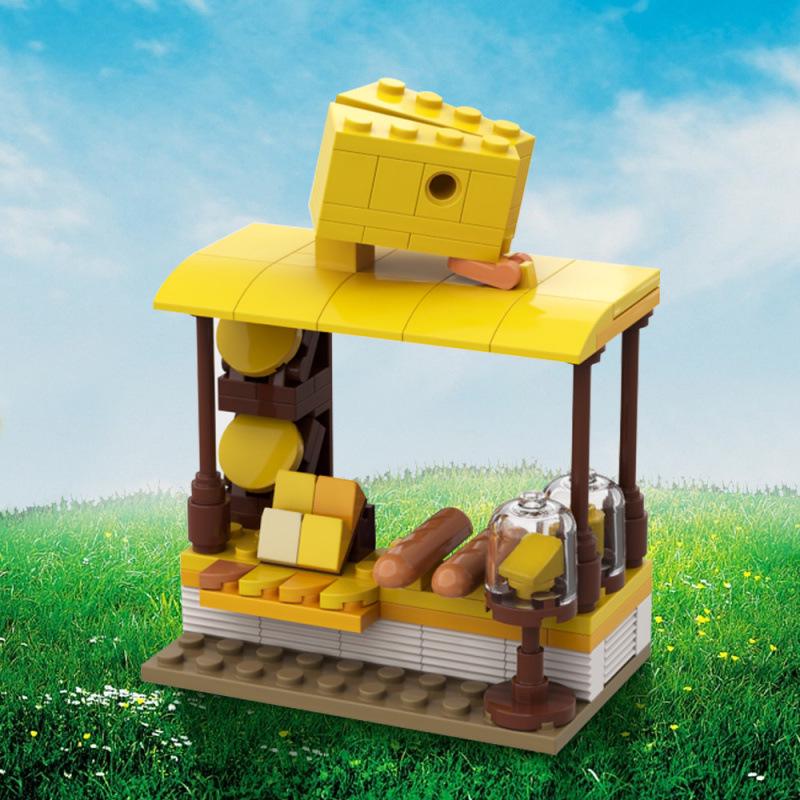 Cheese Stall Building Blocks Model: Educational Toy & Ornament MOC-137992