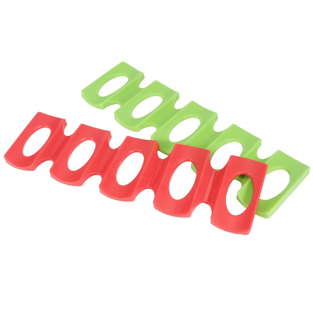 2Pcs Silicone Bottle Stacker for Beer Can Wine Holder Refrigerator Mat Red Green
