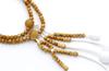 Soka Gakkai prayer made in solid cotton wooden SGI yellow yang for men beads, natural, Kyoto, boxwood, tassel, beads, (Tsuge)