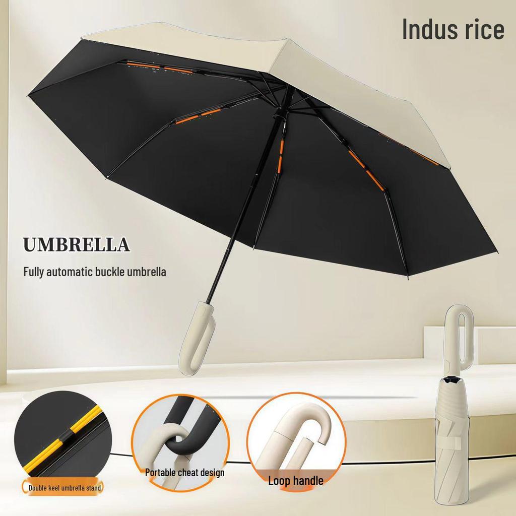 Dual-Use UV Protection Folding Umbrella for Sun and Rain with Custom Logo