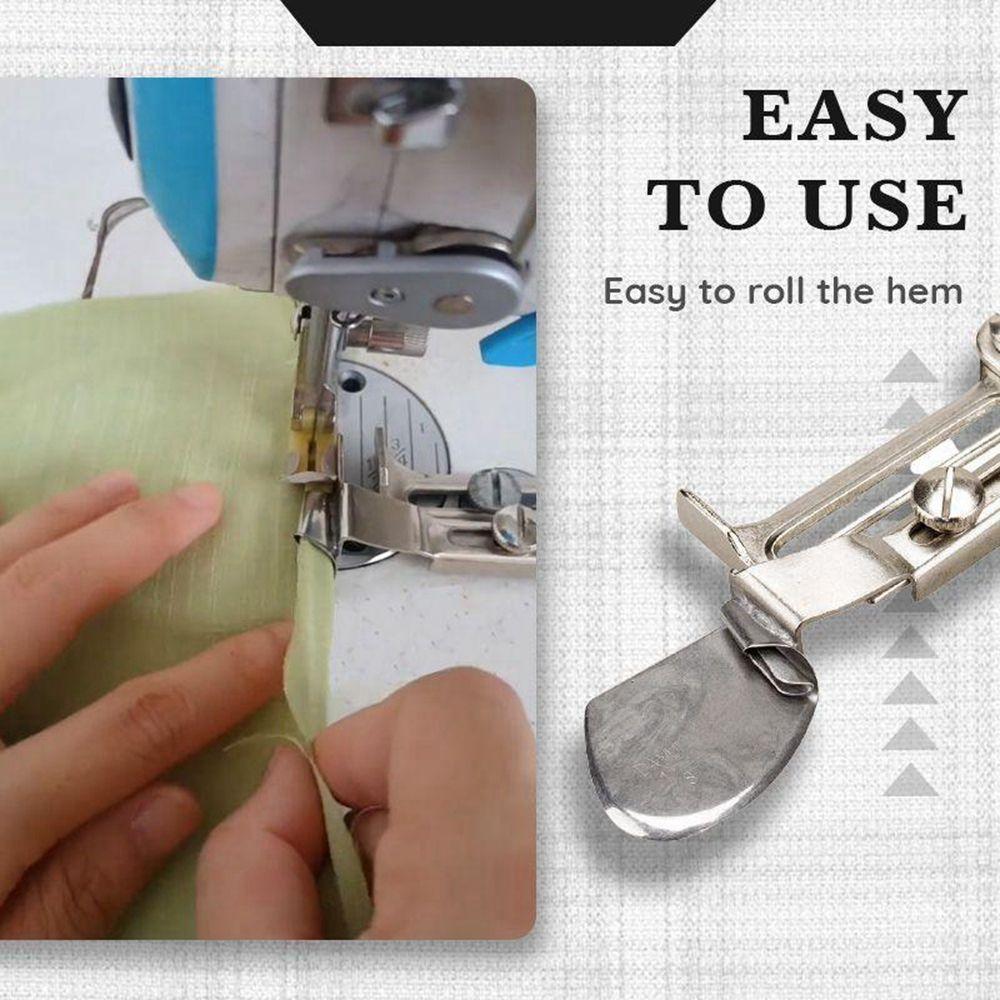 for Pull-barrel Flat Curling Presser Foot Hem Roller Hem  Crimping Feet Sewing Machine Accessory