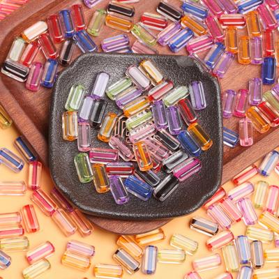 Cca 1050 ks volných korálků Sandwich obdélník 6*14mm Výroba šperků DIY Pro