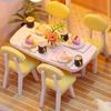 DIY Mini Dollhouse Wooden Small House 3D Puzzle Assemble Building Model Home Bedroom Decoration With Furniture Doll House Gifts