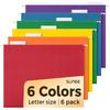 SUNEE Hanging File Folders, 6 Pack Letter Size Hanging File Folders with 1/5-Cut Tabs, Ideal for Home and Office Organization and Papers