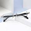 Anti Blue Light Diamond Cutting Men Women Frameless Reading Eyewear Metal High-definition Presbyopia Glasses