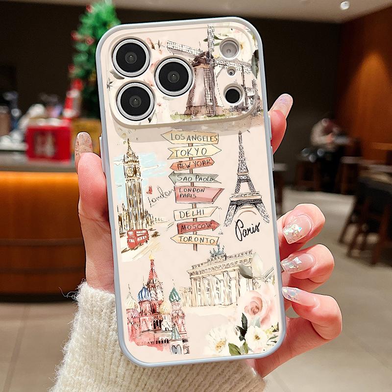 Fashion Collage Style Case For iPhone 17 Pro Max Magnetic For Magsafe Hybrid Slim Matte Cover For iPhone 16 15 14 13 Pro Max