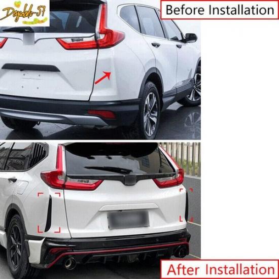 For Honda CRV CR-V 2017 2018- Black Rear Tailgate Trunk Both Side Strip Trim