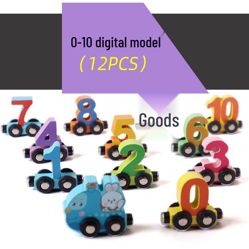 

Детская магнитная игрушка-поезд: Обучающие строительные блоки с цифрами и буквами