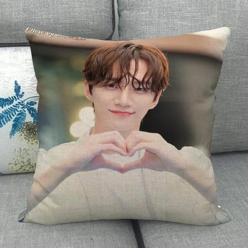 Kpop Lee Junho Pillowcase High Quality Home Textile Cotton Linen Fabric 45x45cm One Side Decoration Pillow Cover New WJY10.16