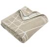 Rivere Towel Cooling Blanket, Single, Reversible, Double-Sided, 100% Cotton, Moisture-Wicking, Quick-Drying, Blanket, Stylish, All-Season (Grey Beige)
