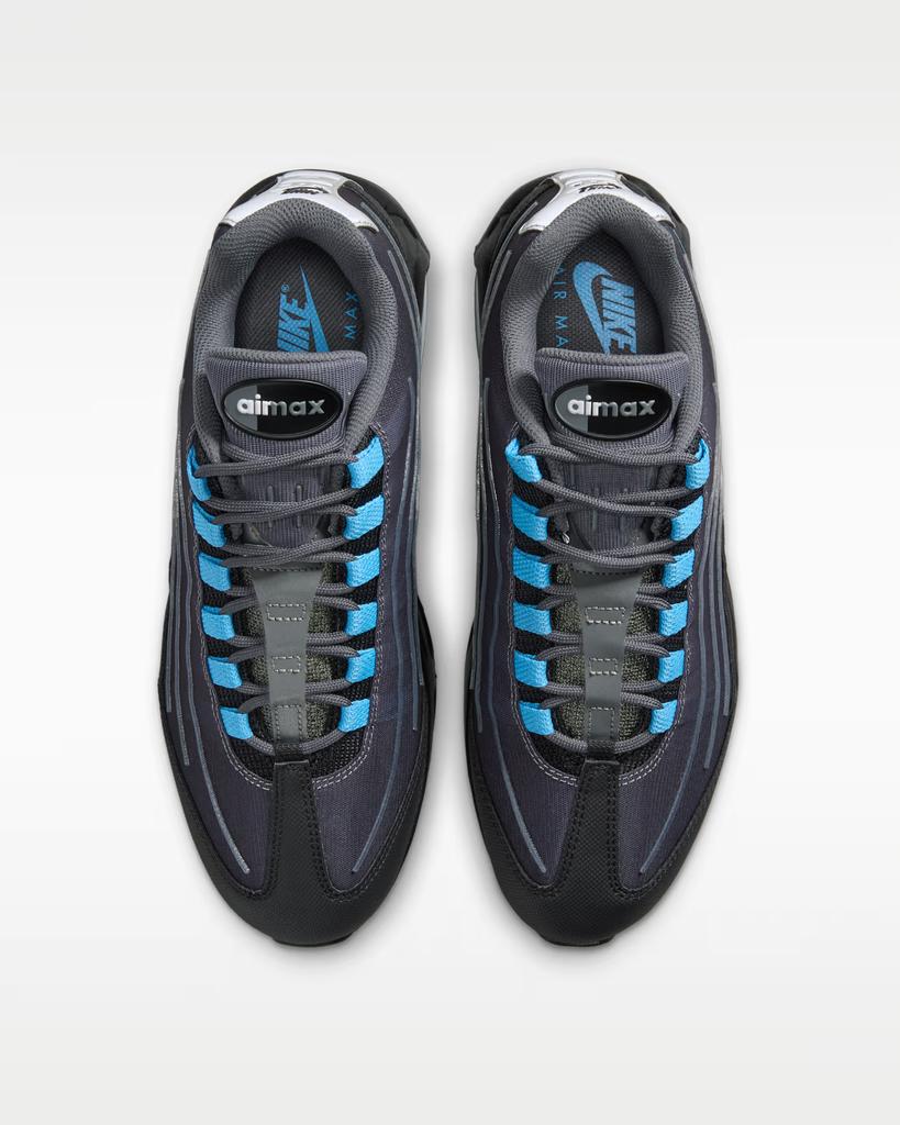 IH7853-002 Nike Air Max 95 Big Bubble Tech "Black/University Blue" (Men's)