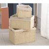 Carefully Handcrafted Rattan Storage Basket - Durable Friendly Woven Desktop Organizing Convenient Rattan Sorting