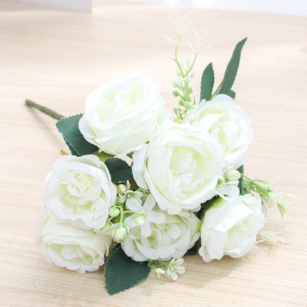 

DIY Artificial Rose Flowers Multicolor Lifelike Gypsophila Simulation Peony Flowers Gift