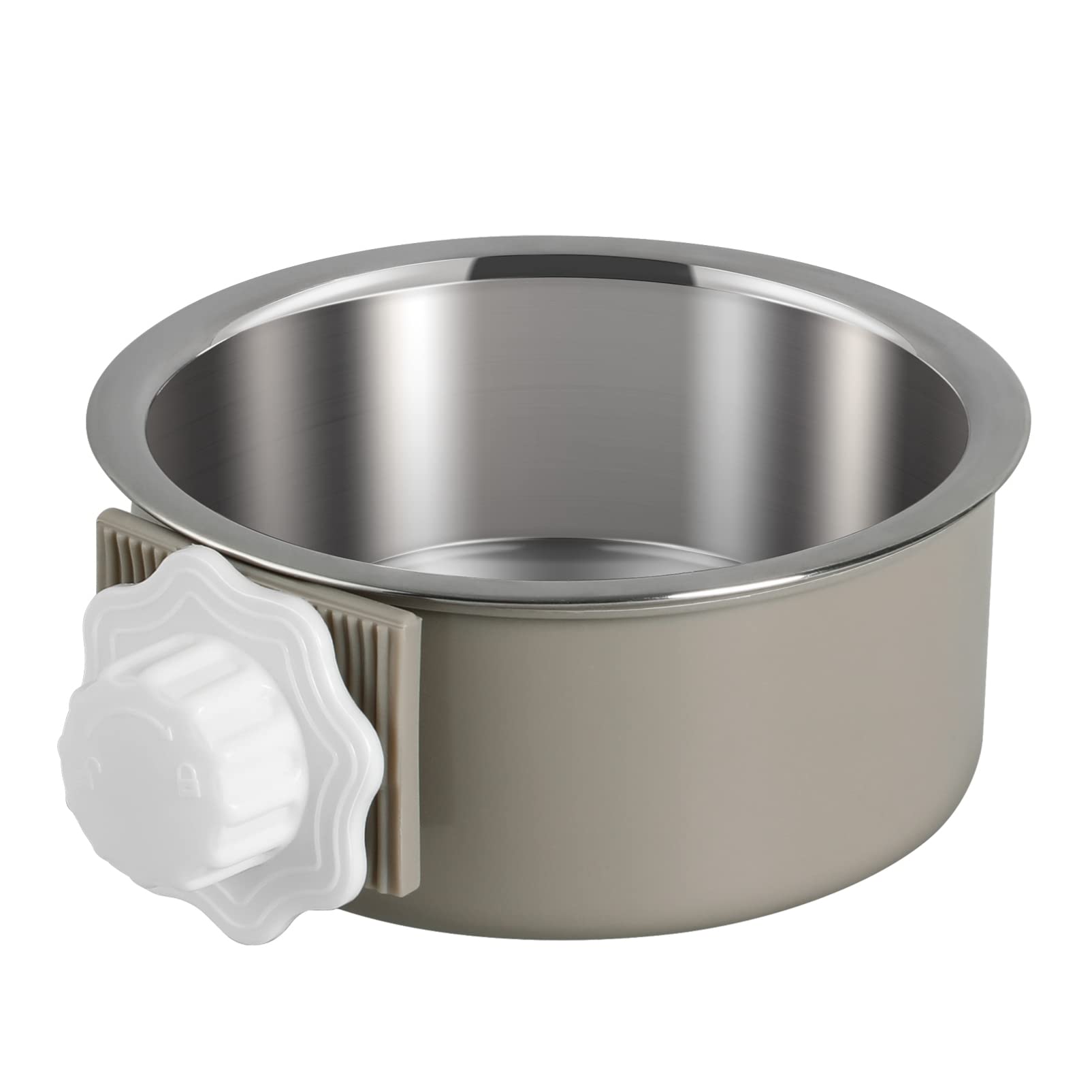 

Подвеска для миски для питомца, Фиксированная для клеток, Миска для корма для питомца, Здоровая миска для воды для кошек, собак, кроликов и мелких животных (С, Грей)