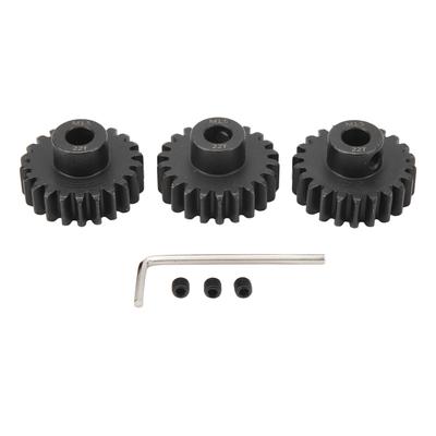 3pcs Steel M1.5 Pinion Gear Set 8mm Motor Pinion Gear with M5 Set Screw for 15 18 110 RC Car 22T