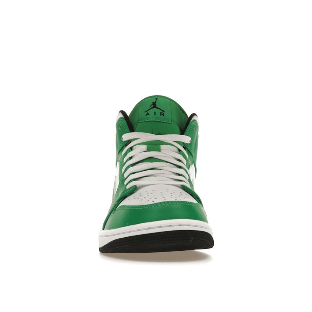 Air Jordan 1 Mid Lucky Green Men Sneakers Black White DQ8426-301