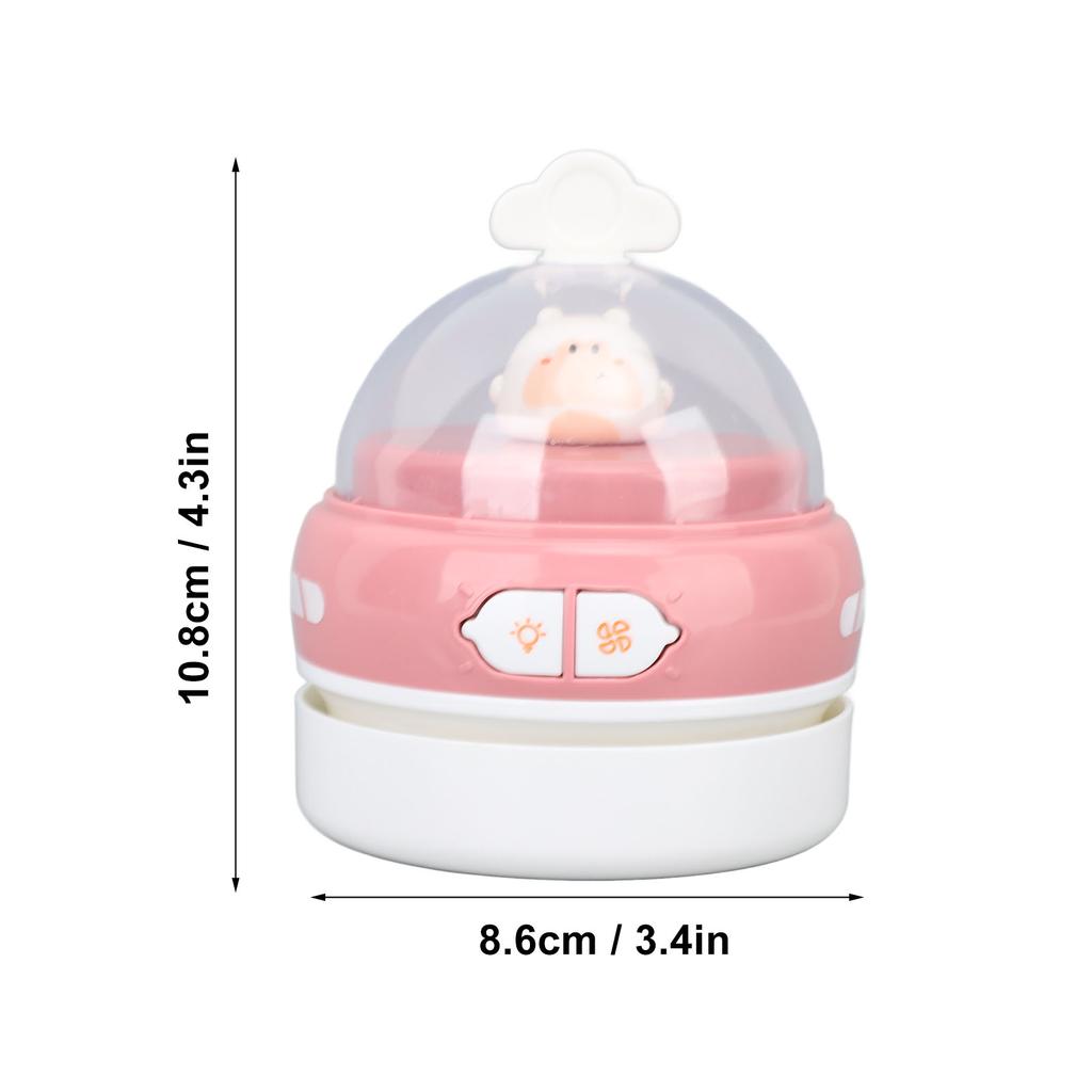 Portable Desktop Vacuum Cleaner Cordless USB Charging Handheld Dust Sweeper Efficient Night Light Table Pencil Eraser Shavings