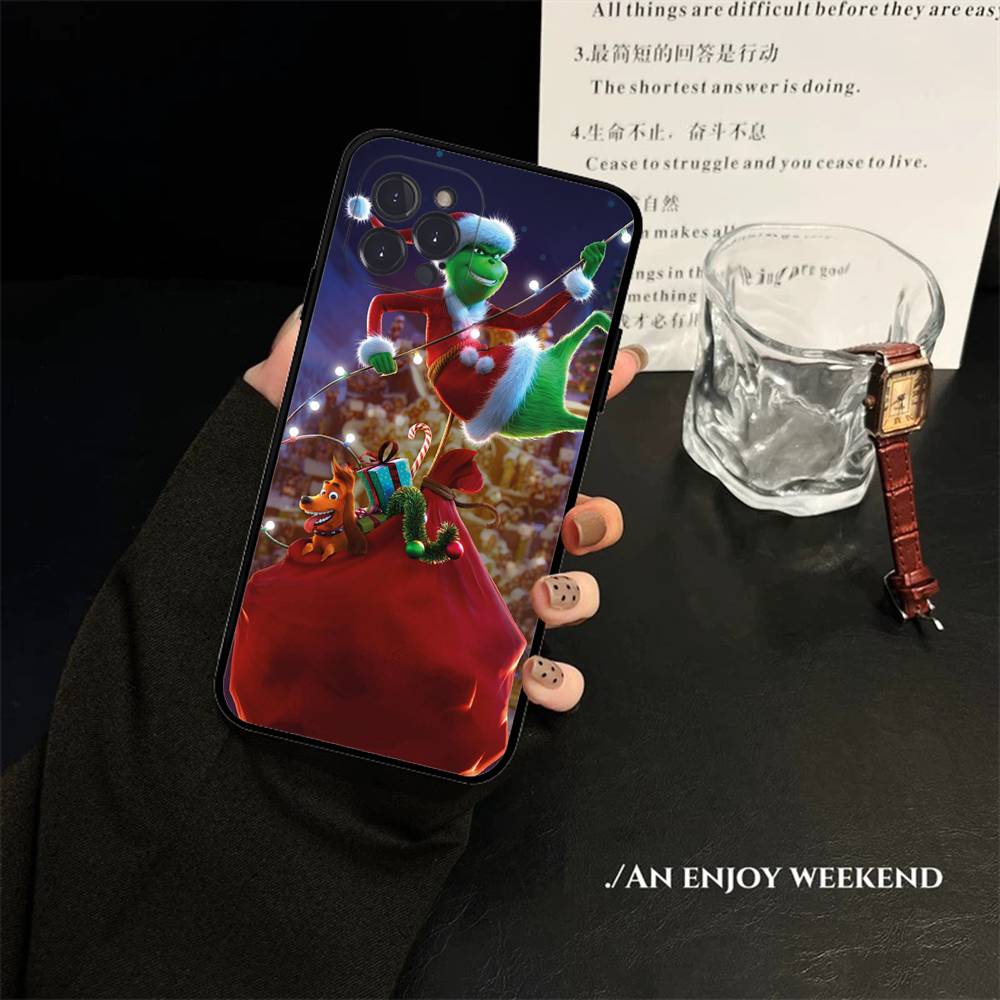 C-Christmas G-Green M-Monsters Phone Case For IPhone 16 15 8 7 6 6S Plus X SE XR XS 14 11 12 13 Mini Pro Max Mobile Case