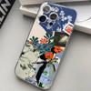 China Chic Mosaic Graffiti Green Rattan Phone Case For iPhone 17 15 14 13 11 12 16 Pro Max Plus Mini Transparent Silicone Soft