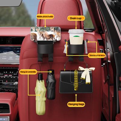 2 pezzi portabicchieri per auto gancio per poggiatesta forte carico portante supporto per telefono multifunzionale supporto per sedile posteriore automatico gancio accessori per interni auto