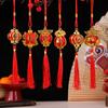 Red Lucky Hanging Lanterns Mini Chinese New Year Lantern Decoration with Tassel for Spring Festival Wedding Party Decor