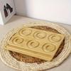 Bamboo Jewelry Design Tray with Plush Surface for Bracelet Necklace DIY Crafting Beading Tool Organizer with Diameter Indicators