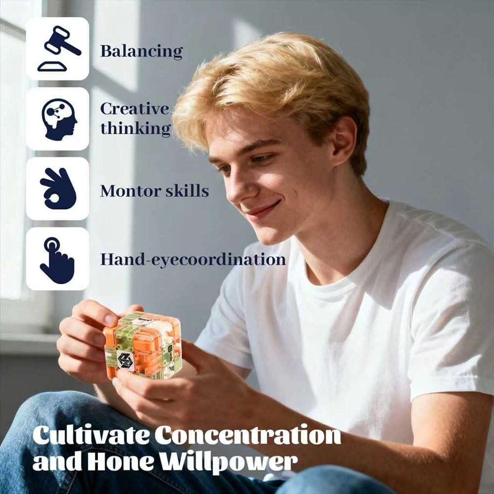 Non-Toxic Maze Magic Cube Stress Relief Toy Infinity Cube Portable Educational Toys Decompress Relax Toys For Adult Kids Autism Adhd Gift