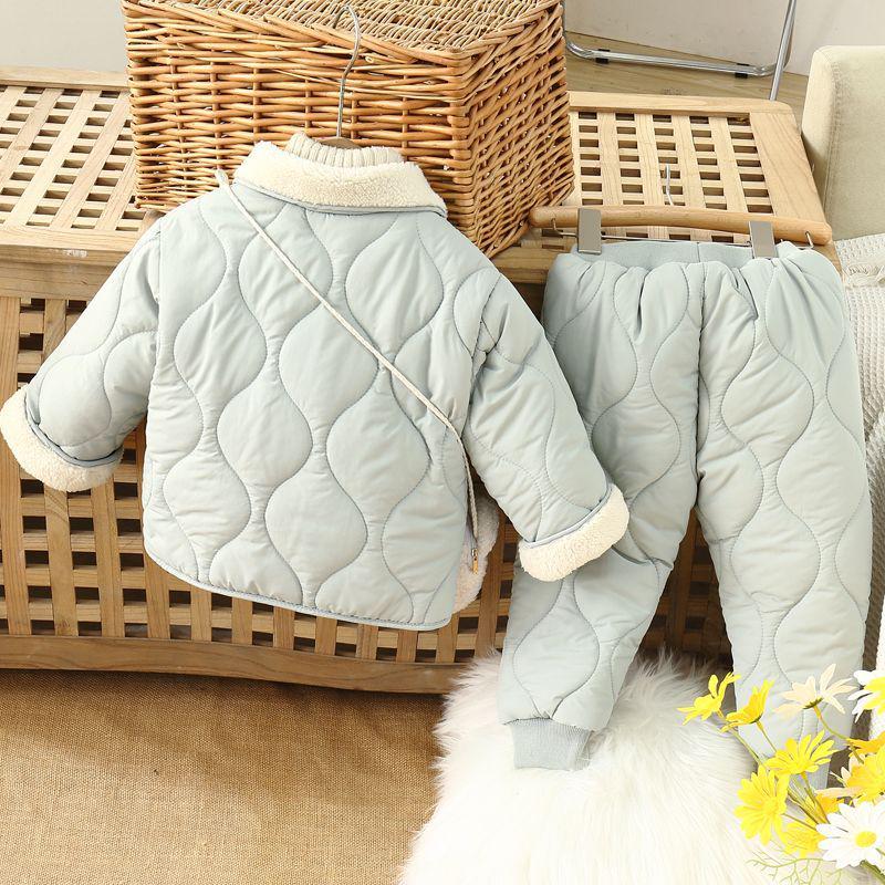 2025 Herbst/Winter Mädchen Baumwollanzug mit Fleecefutter: Modischer, verdickter Mantel für kleine und mittlere Kinder mit super niedlichem Baumwollfutter