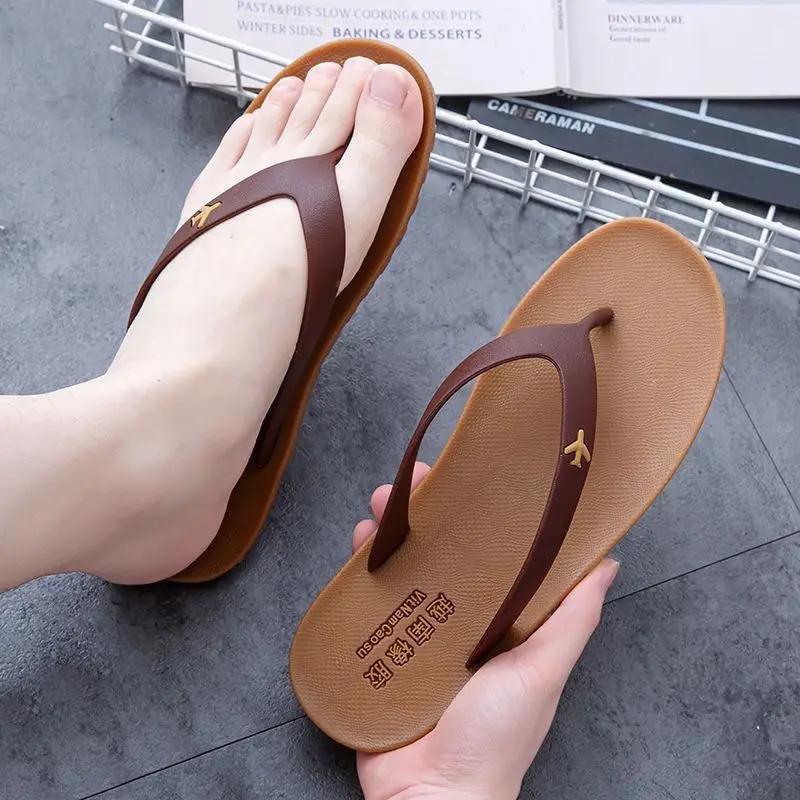 Fashion Ins Men's Shoe Flip Flops Shiatsu Soft Flat Sabot Beach Slides High Quality Fashion Low Price Adult Clappers 2025 Male Slipper