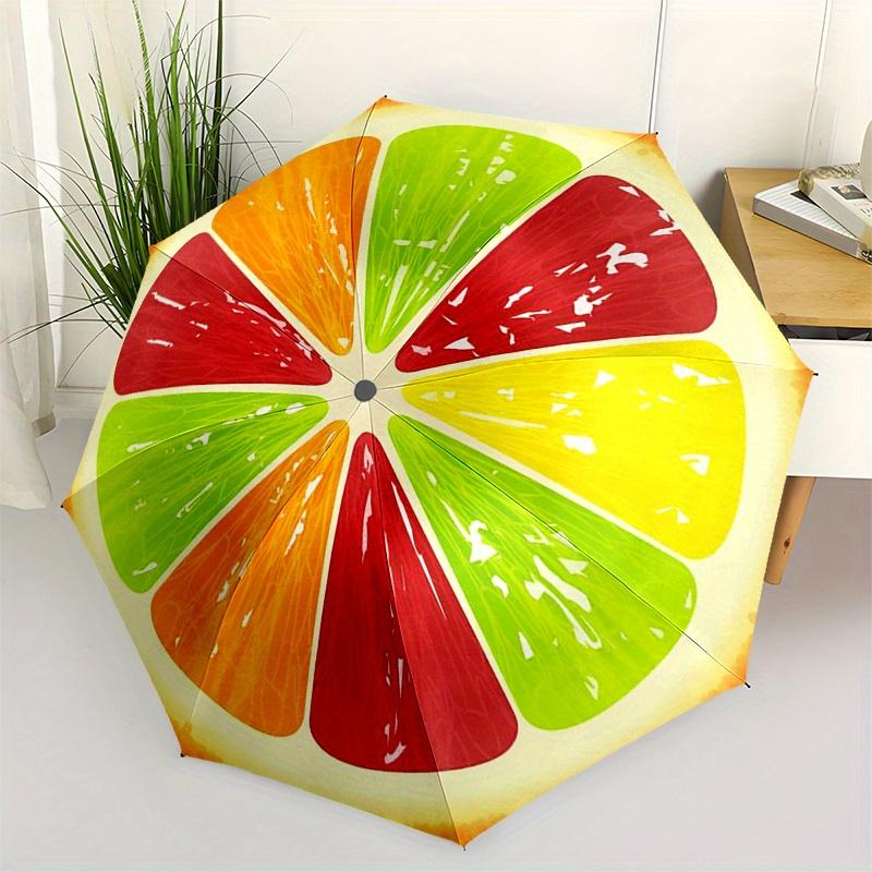 

Citrus slice themed, Eight ribbed, Self folding umbrella Is Suitable for Everyday Outdoor Use and Is An Ideal Gift for Friends and Family, A