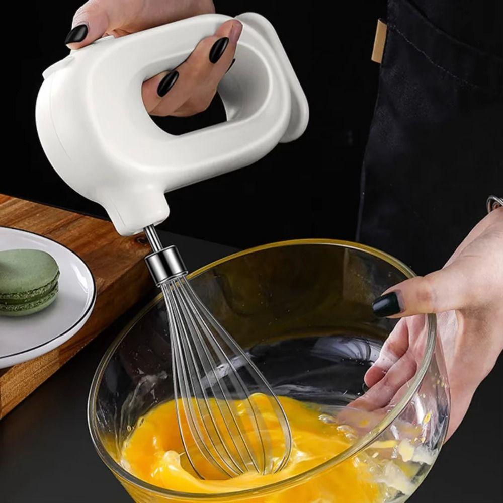 Portable Electric Eggbeater Adjustable Gears Mini Egg Beater Electric Cordless Mixer  Whipped Cream