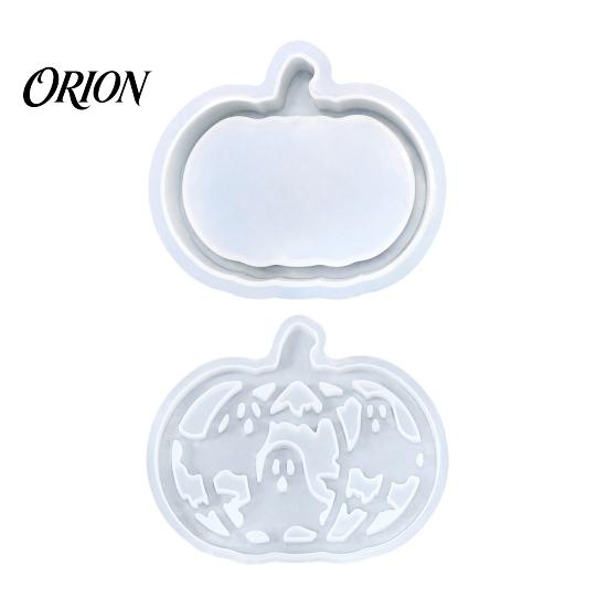 Resin Casting Molds 1 Set Halloween Pumpkin Lampshade Silicone Mold, DIY Hollow Ambient Mold Box Gypsum Cement Epoxy for Crafts Shaped Craft Supplies