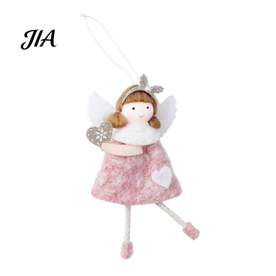 Nordic Style Holiday Decor Christmas Plush Doll Ornament, Xmas Tree Decorative Angel Easy Hanging Ornament Pendant for Tree, Winter Home Party