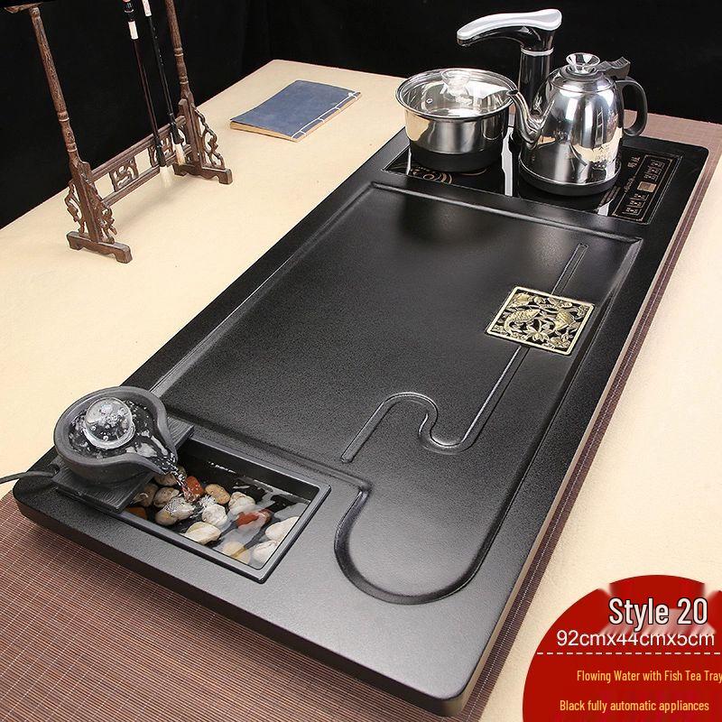 Jiakangming Automatic Kung Fu Tea Set with Solid Wood Tray