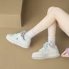 Fashion CRLAYDK Women's Classic White Sneakers Casual Skate Fashion Low Top Shoes PU Leather Ladies Walking Comfort Anti Slip Tennis