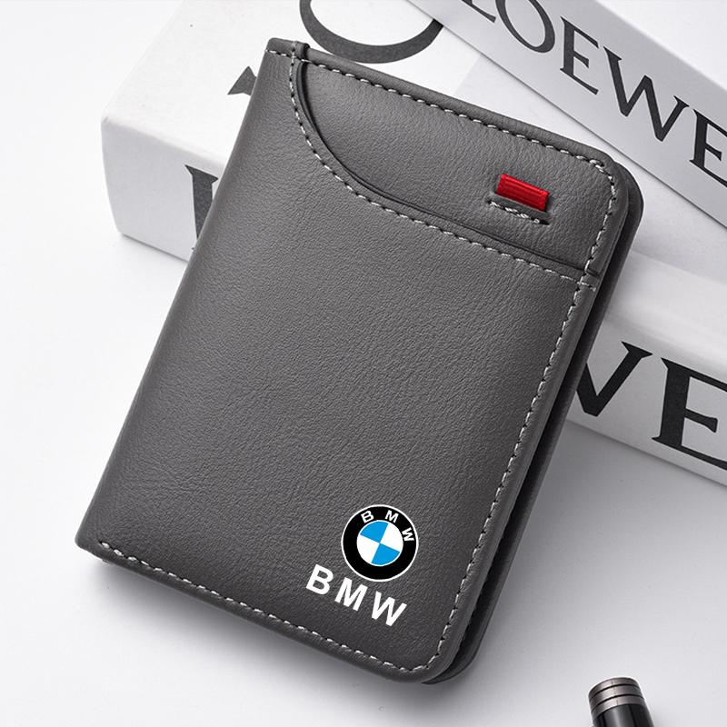 Car Wallet ID Credit Card Purse Multifunctional Leather Accessories For BMW X1 X3 X4 X5 F15 F16 G30 7 Series G11 F48 F39 sticker pzcr42