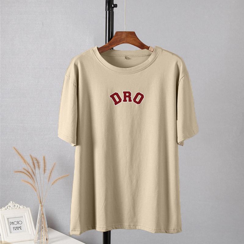 Shellsuning T-shirt stampate con lettera per donna T-shirt basic oversize a maniche corte estive Casual O-collo in cotone Abbigliamento Femlae Top gotici coreani