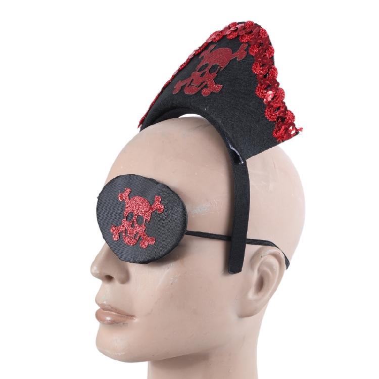 Fun Headbands Halloween Pirate Eyepatch for Party Glitter Headwear Photo Props