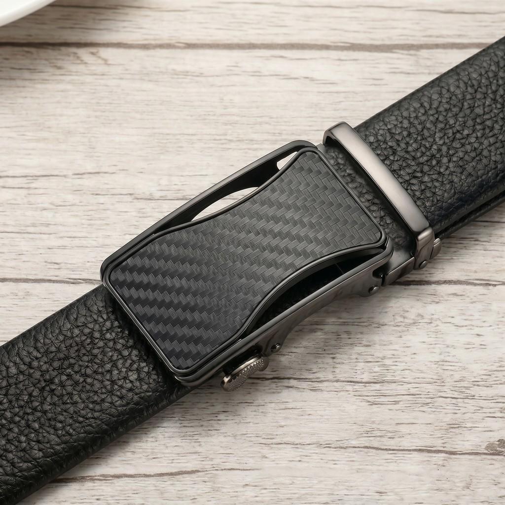Men's Genuine Leather Automatic Buckle Belt